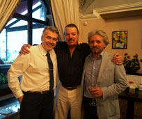 Andy with Igor Subow & Mikhail Simonov in Moscow in August 2014.